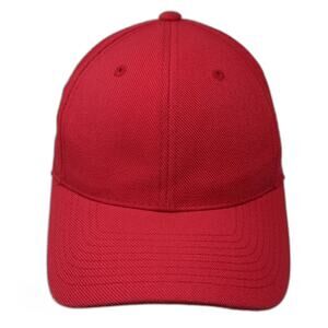 Decky Fitted Baseball Hat Red 7 Solid Outdoor Vent Holes Blank
